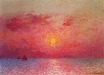 費迪南德 盧瓦敭 Sailboats at Sea, Evening 費迪南德 盧瓦敭 Sailboats at Sea, Evening